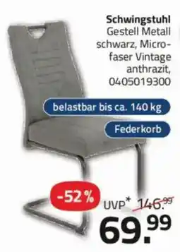 ROLLER Schwingstuhl Gestell Metall schwarz, Microfaser Vintage anthrazit Angebot