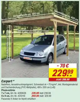 toom Baumarkt Carport * Angebot