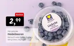 KONSUM Herzstücke Heidelbeeren Angebot