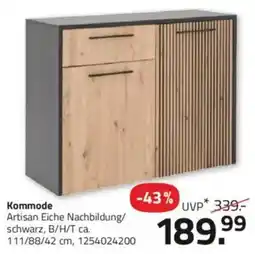 ROLLER Kommode Artisan Eiche Nachbildung/schwarz Angebot