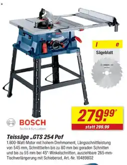 toom Baumarkt Teissäge „GTS 254 Pof Angebot