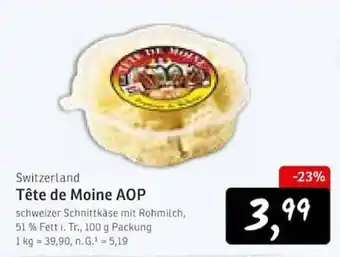 KONSUM Tête de Moine AOP Angebot