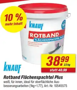 toom Baumarkt Knauf Rotband Flächenspachtel Plus Angebot