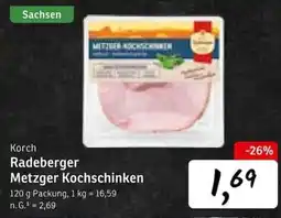KONSUM Korch Radeberger Metzger Kochschinken Angebot