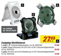 toom Baumarkt Camping-Ventilatoren Angebot
