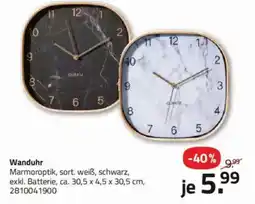 ROLLER Wanduhr Marmoroptik Angebot