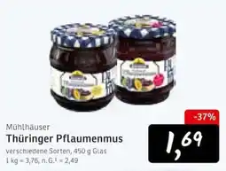 KONSUM Mühlhäuser Thüringer Pflaumenmus Angebot