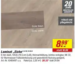 toom Baumarkt Laminat „Eiche“ Angebot