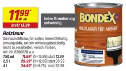 toom Baumarkt BONDEX Holzlasur für Außen Angebot