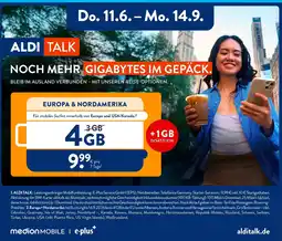 Aldi Süd ALDI TALK medion MOBILE | e·plus EUROPA & NORDAMERIKA Angebot