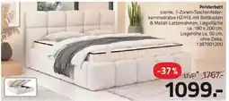 ROLLER Polsterbett creme, 7-Zonen-Taschenfederkernmatratze H2/H3, mit Bettkasten & Metall-Lattenrahmen Angebot