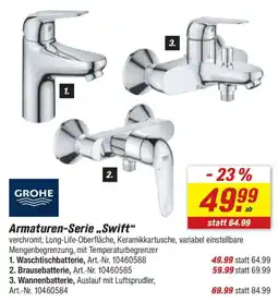 toom Baumarkt Armaturen-Serie „Swift“ Angebot