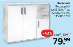 ROLLER Kommode Betonoptik/weiß Angebot
