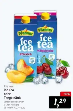 KONSUM Pfanner ice Tea Angebot