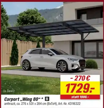 Carport „Wing 80“ * B