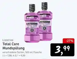 KONSUM Listerine Total Care Mundspülung Angebot