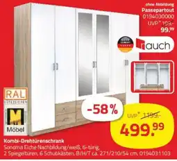 ROLLER Kombi-Drehtürenschrank rauch Angebot