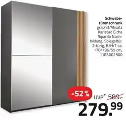ROLLER Schwebetürenschrank Karlstad Eiche Ripardo Nachbildung Angebot