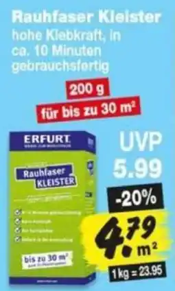 Repo Markt ERFURT Rauhfaser Kleister Angebot