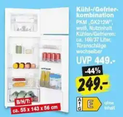 Repo Markt Kühl-/Gefrierkombination PKM „GK212W“ Angebot