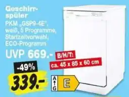 Repo Markt Geschirrspüler PKM „GSP9-4E“ Angebot
