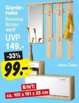 Repo Markt Garderobe Sonoma Eiche/weiß Angebot