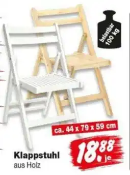 Repo Markt Klappstuhl aus Holz Angebot