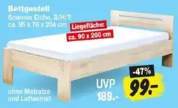 Repo Markt Bettgestell Sonoma Eiche Angebot