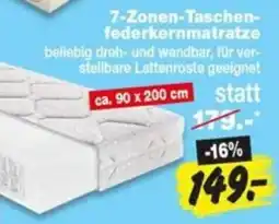 Repo Markt 7-Zonen-Taschenfederkernmatratze Angebot
