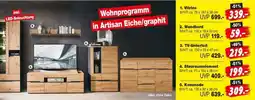Repo Markt Wohnprogramm in Artisan Eiche/graphit Angebot
