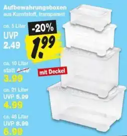 Repo Markt Aufbewahrungsboxen aus Kunststoff, transparent Angebot