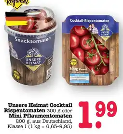 Scheck-in-Center Unsere Heimat Cocktail Rispentomaten Angebot