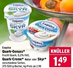 Wasgau Exquisa Quark-Genuss, Quark Creme oder Skyr Angebot