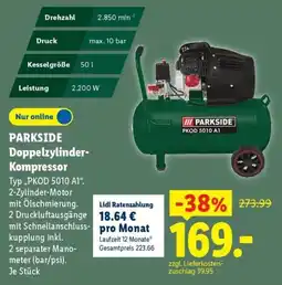 Lidl PARKSIDE Doppelzylinder-Kompressor Angebot