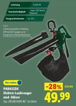 Lidl PARKSIDE Elektro-Laubsauger und -bläser Angebot