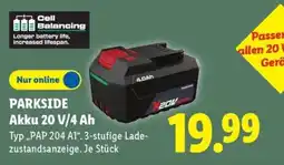 Lidl PARKSIDE Akku 20 V/4 Ah Angebot
