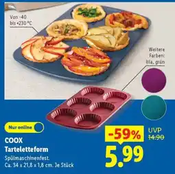 Lidl COOX Tarteletteform Angebot