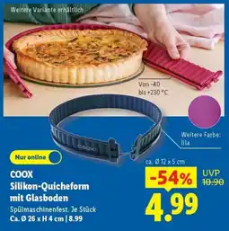 Lidl COOX Silikon-Quicheform mit Glasboden Angebot