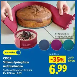 Lidl COOX Silikon-Springform mit Glasboden Angebot