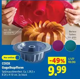 Lidl COOX Gugelhupfform Angebot