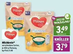 Wasgau Milupa Milchbrei Angebot