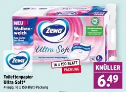 Wasgau Zewa Toilettenpapier Ultra Soft* Angebot