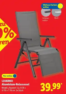 Lidl LIVARNO Aluminium-Relaxsessel Angebot