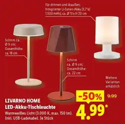 Lidl LIVARNO HOME LED-Akku-Tischleuchte Angebot