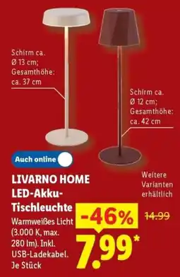 Lidl LIVARNO HOME LED-Akku-Tischleuchte Angebot
