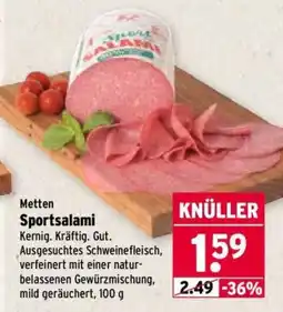 Wasgau Metten Sportsalami Angebot
