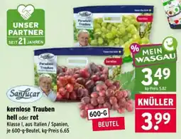 Wasgau SanLucar kernlose Trauben Angebot