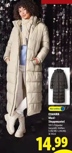 Lidl ESMARA Maxi-Steppmantel Angebot