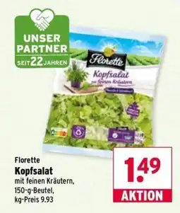 Wasgau Florette Kopfsalat mit feinen Kräutern Angebot