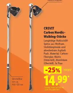Lidl CRIVIT Carbon Nordic-Walking-Stöcke Angebot